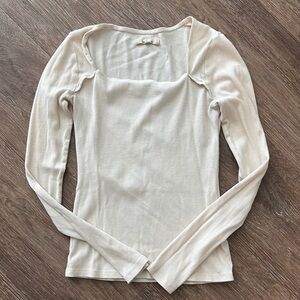 Madewell Cream Long Sleeve Top